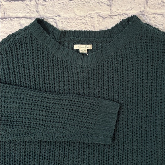 American Eagle Oversized Dark Green Sweater Super Soft Size Medium NWT - Picture 1 of 12